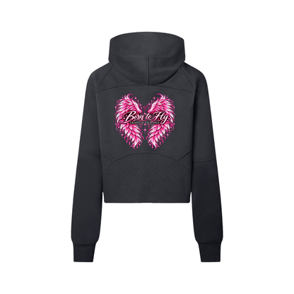 Teens Cropped Quarter Hoodie Born To Fly