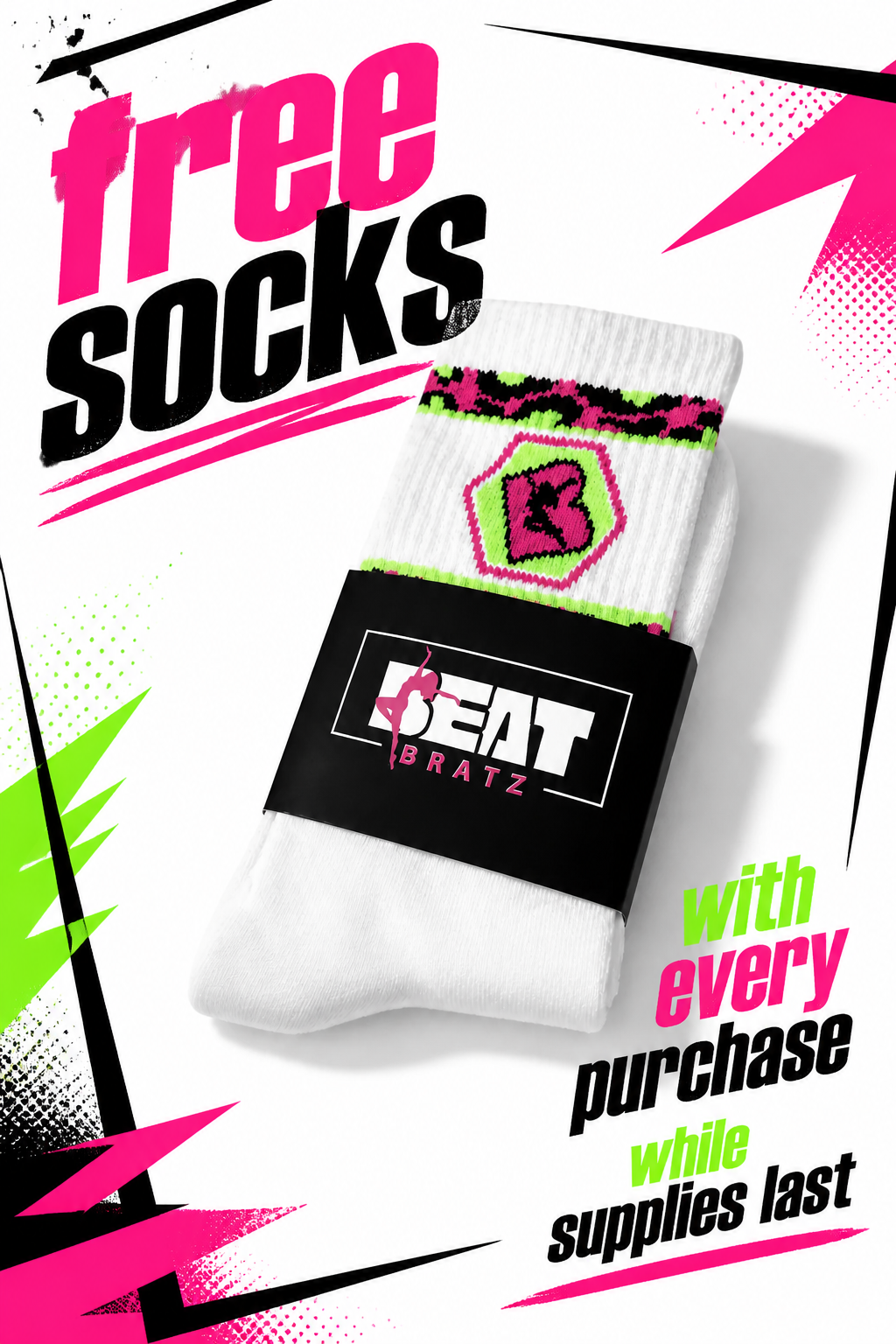 Wild Cat Set - FREE Matching crew Socks While Supplies Last!