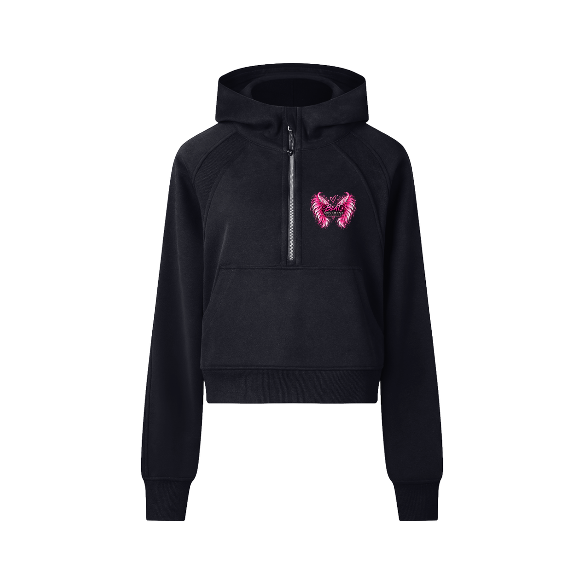 Teens Cropped Quarter Hoodie Born To Fly