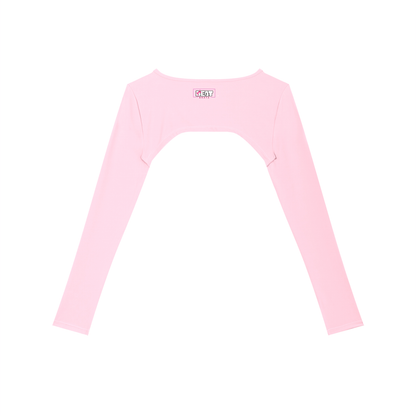 Sugar Blush Overlay Cutout Teen Long Sleeve